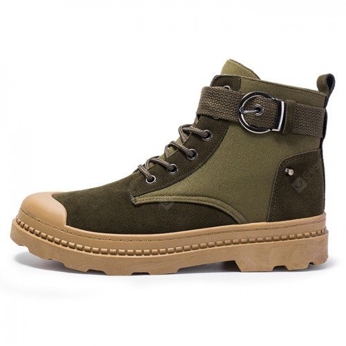 Men Fashion Shoes British Style Round Toe High-top Casual Boots